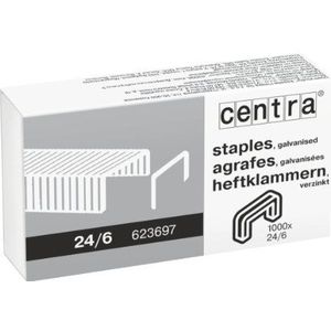 Centra Nietjes 24/6 mm, verzinkt, 1000 stuks