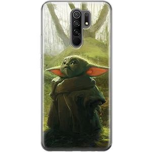 ERT GROUP mobiel telefoonhoesje voor Xiaomi REDMI 9 origineel en officieel erkend Star Wars patroon Baby Yoda 017 optimaal aangepast aan de vorm van de mobiele telefoon, hoesje is gemaakt van TPU