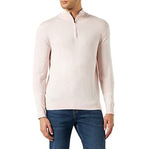 Hackett London Mannen katoen kasjmier Hzip trui trui, Lichtroze, XS