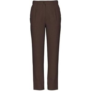 PIECES - PCKamil - Bandplooibroek - Bruin - High Waist