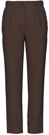 PIECES - PCKamil - Bandplooibroek - Bruin - High Waist