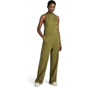 G-STAR RAW Open Back Jumpsuit overall voor dames, donkergroen (Smoke Olive D23252-B771-B212), S