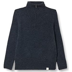 MUSTANG Heren Emil T Zipper Pullover Navy_Blazer Melange 5422, S
