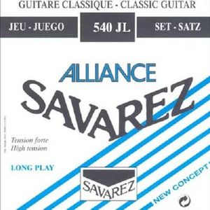 Savarez 540JL High Tension snaren voor klassieke gitaren met staartstuk, Alliance Trebles, klassieke bassen, volledige 6-snarige set