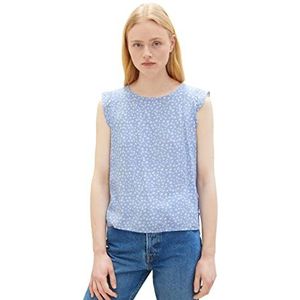 TOM TAILOR Denim Dames blouse 1035708, 32107 - Light Blue Flower Print, L