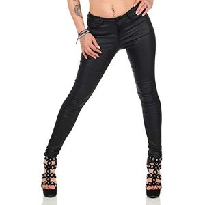 VERO MODA Seven Smooth PU Skinny broek, zwart, XS