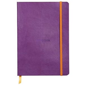 Rhodia 117410C notitieboekje (met zachte envelop, gelinieerd, 80 vellen, DIN A5, 14,8 x 21 cm), 1 stuk, violet