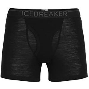 Icebreaker 100% Merino Wol Heren Base Layer - Everyday Boxers met Kruis - 175 Ultralichte Stof | Herenonderbroek | Boxershort | Merino Ondergoed - Zwart/Monsoon, M