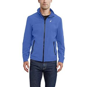 Nautica Mannen Lichtgewicht Stretch Atletische Outdoor Volledige Zip Windjack Bomber Golf Jacket, Arctic Blue, Medium