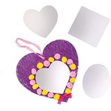 Baker Ross Acrylspiegel, hart, ovaal, vierkant, voor kinderen om te knutselen, 12 stuks