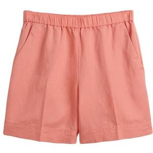 REL Linen Blend Pull On Shorts, Peachy Pink, 40