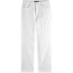Scotch & Soda The Sky Straight Jeans voor dames, cool white, 24W / 32L