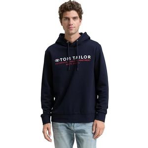 TOM TAILOR - Sweatshirt - Donkerblauw - Capuchon - Lange Mouw