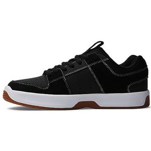 DC Shoes Lynx Zero-Leather Shoes for Men Sneakers voor heren, Black Black White, 44.5 EU