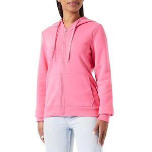 Libbi Stijlvolle capuchontrui voor dames, met ritssluiting, polyester, roze, maat M, roze, M