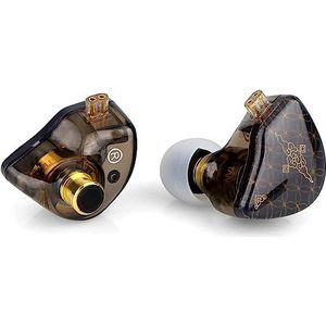 Tangzu wil IEMs nieuwste 10mm dynamische driver PET membraan in-ear oortelefoon, geluidsisolerende bedrade oordopjes met afneembare OFC gevlochten kabel voor audiofiele muzikant zanger kerk (zwart,