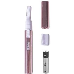 Wahl Precisie wenkbrauwvormer, dames wenkbrauwtrimmen, afspoelbare kop, batterij-aangedreven trimmer voor vrouwen, pijnloze ontharing, trim ingewikkelde gebieden