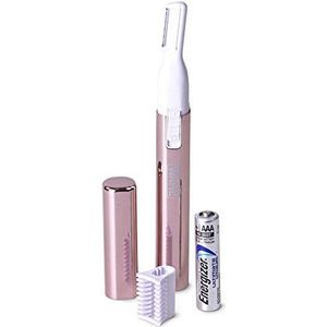 Wahl Precisie wenkbrauwvormer, dames wenkbrauwtrimmen, afspoelbare kop, batterij-aangedreven trimmer voor vrouwen, pijnloze ontharing, trim ingewikkelde gebieden