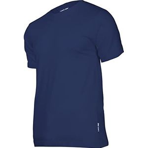 LAHTI PRO Heren T-Shirt | R-Neck | Maat: M | Kleur: Blauw | Navy Marine Katoen Stretch Ronde Hals Regular Slim Fit Casual Top Korte Mouw T-shirt, blauw, M