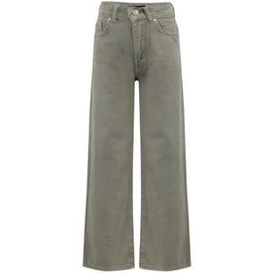 LTB Jeans Meisjes-jeansbroek Oliana G hoge taille, brede jeans katoenmix met ritssluiting, maat 9 jaar/134 in medium groen, Viva Khaki Wash 54777, 134 cm