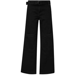 Q/S by s.Oliver Jeans broek met riem, brede pijpen, 99Z7, 36