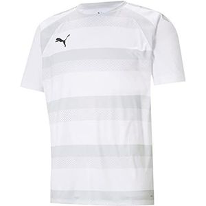 PUMA mens Shirt, Puma White-Glacier Gray-Puma Black, L Teamvision Jersey