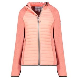 Geographical Norway Tsedaka Lady Softshelljas met capuchon voor dames, waterdicht, outdoor, winddicht, duurzaam, activiteiten, wandelen, skiën, herfst, winter, lente (koraalXL), Koraal, XL