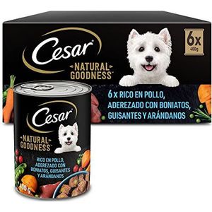 Cesar Natural Goodness natvoer voor volwassen honden met kip, 6 blikjes x 400 g