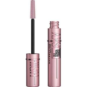 Maybelline New York Lash Sensational Sky High Mascara, volumineuze en verlengde mascara, wasbare vlokvrije formule doordrenkt met bamboe-extract en vezels, 7 ml, schaduw: 01, zwart