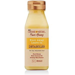 Creme of Nature Pure Honey Leave-in Detangler met kokosnoot, sheabutter en honing, niet-uitspoelen, voor onmiddellijk ontkroezen en ontklitten, 236,5ml