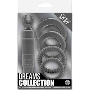 NMC Dreams Collection Clit Vibe en siliconen cockring set, grijs