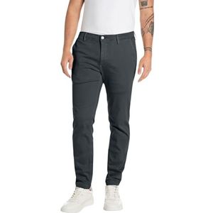 Replay Heren chino Zeumar Slim-Fit Hyperflex X-Lite met stretch, Petrol Blue 095, 36W / 30L