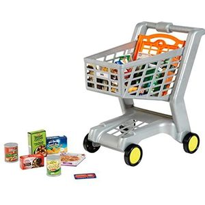 Theo Klein Winkelwagen I Met klapstoeltje voor poppen I Gevuld met Duitse producten voor de winkel I Speelgoed voor kinderen vanaf 2 jaar