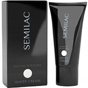 Semilac - Acrylgel Elastic White Cream - Acryl Gel - Wit - 30 g