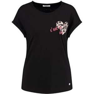 KEYLARGO Belle Round T-shirt voor dames, zwart (1100), XS