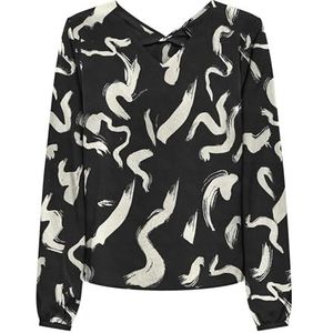 Onlnova Life VIS L/S Mallory TOP AOP, Zwart/Aop: 587 Yoko, XS