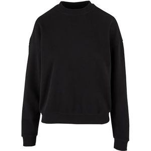 Urban Classics Oversized Light Terry Crewneck sweatshirt voor dames, zwart, 5XL