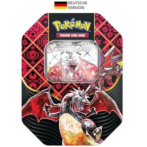 Pokémon - Verzamelkaartspel: Tin-Box Karmesin & Purpur – Paldeas lot – Schitterend Glurak-ex (1 holografische promotiekaart & 4 boosterpacks)
