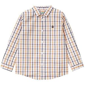United Colors of Benetton Uniseks blouse voor kinderen en jongens, meerkleurig geruit 94c, 1 jaar