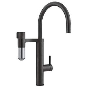 FRANKE; Keukenkraan met waterfiltratiesysteem Vital J (120.0551.241); Kleur : Zwart mat/optisch staal