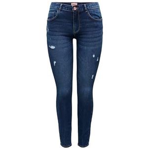 ONLY Onldaisy Reg Push Up Sk ANK Dest DNM Box Jeansbroek voor dames, blauw (medium blue denim), 27W / 30L