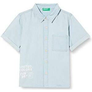 United Colors of Benetton Shirt voor kinderen en jongens, lichtblauw 901, 3 Maanden