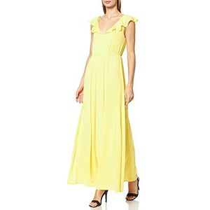 Vila Dames Virannsil S/L Maxi Dress/Za Jurk, geel (goudfinch), 36
