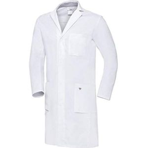 BP 1753-130-0021-50n doktersjas voor mannen, lange mouwen, arm-liftsysteem, 205,00 g/m² puur katoen, wit, 50n