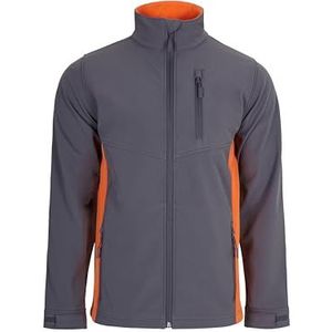 VELILLA 106004 softshelljas, tweekleurig, grijs en oranje, maat 2XL, Grijs en oranje., XXL