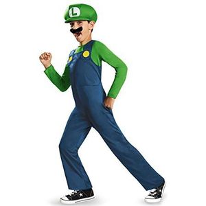 Nintendo Super Mario Brothers Luigi Classic Jongens Kostuum, Medium/7-8