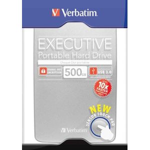 Verbatim Executive II 500GB externe harde schijf (6,4 cm (2,5 inch), 5400 rpm, 8 MB cache, USB 3.0) zilver