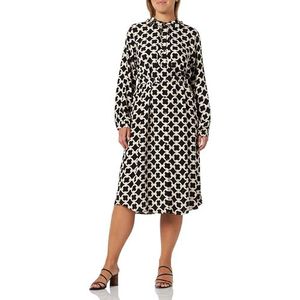 Seidensticker Dames regular fit blousejurk lange mouwen jurk, zwart, 36