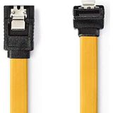 Nedis CCGP73255YE10 SATA-kabel 1 m SATA 7-polig zwart, geel - SATA-kabel (1 m, SATA 7-pin, SATA 7-pin, stekker/stekker, zwart, geel, hoog)
