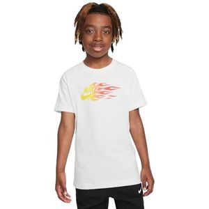Nike FD3191-100 K NSW Tee BRANDMARK T-shirt unisex kinderen wit maat M, Wit, M